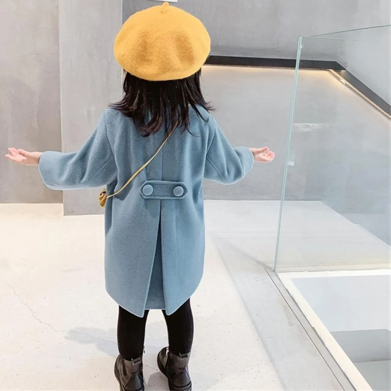 1-5 Years Windproof Winter Toddler Coat Wool Kids Outerwear Girls Blends Jacket Warm Baby Girls Coat&Jacket