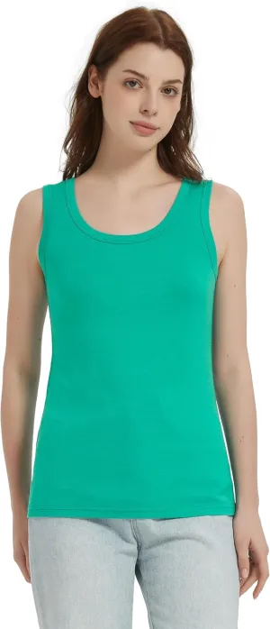 100% Merino Wool Tank Top for Women, Scoop Neck, Active Lightweight Breathable Undershirt, No-Odor Base Layer