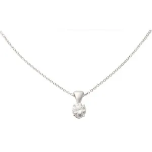 14k White Gold Diamond Necklace .50ct