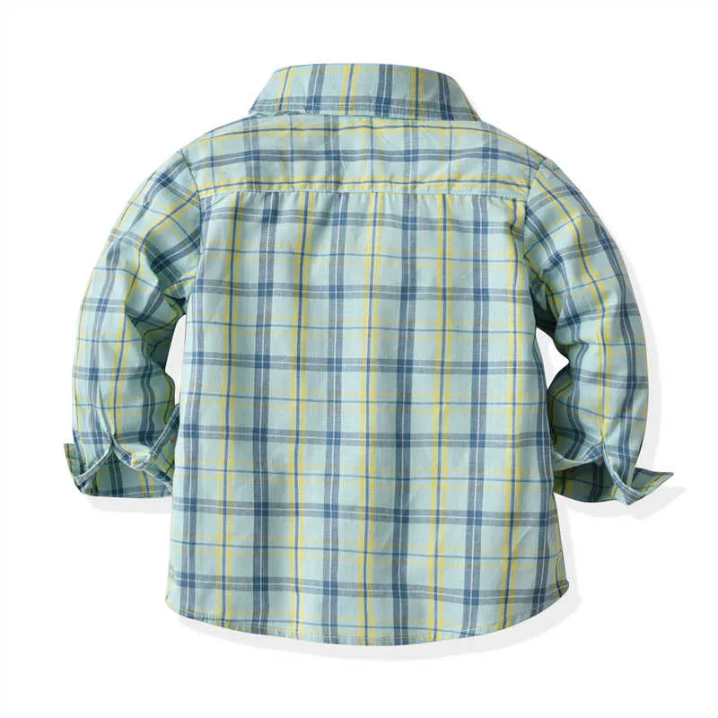 2 Pieces Set Baby Kid Boys Birthday Party Checked Bow Shirts And Striped Jumpsuits Wholesale 211109482