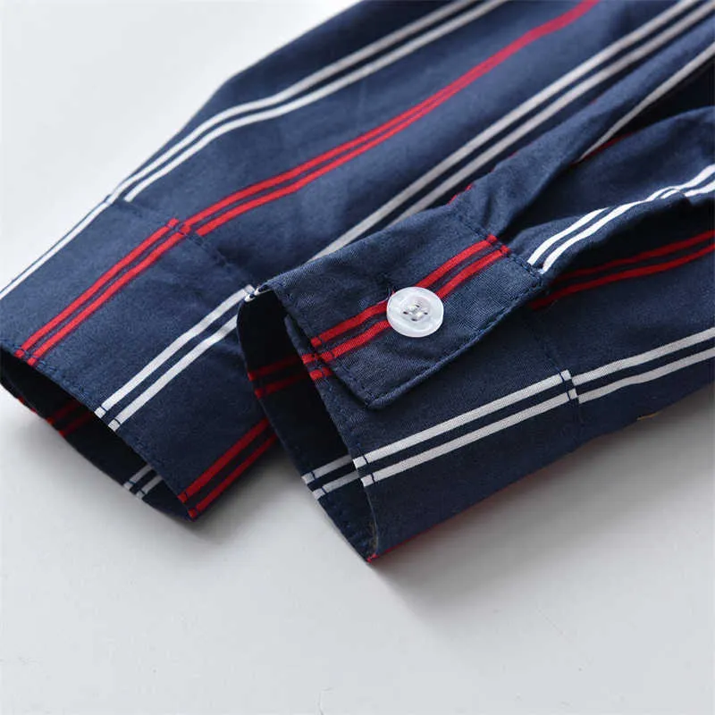2 Pieces Set Baby Kid Boys Birthday Party Striped Bow Shirts And Solid Color Jumpsuits Wholesale 211109440