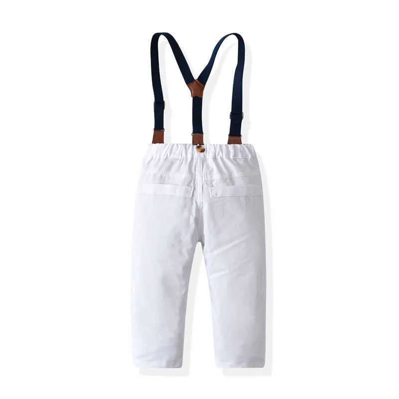 2 Pieces Set Baby Kid Boys Dressy Checked Bow Rompers And Suits Trousers Wholesale 211109401