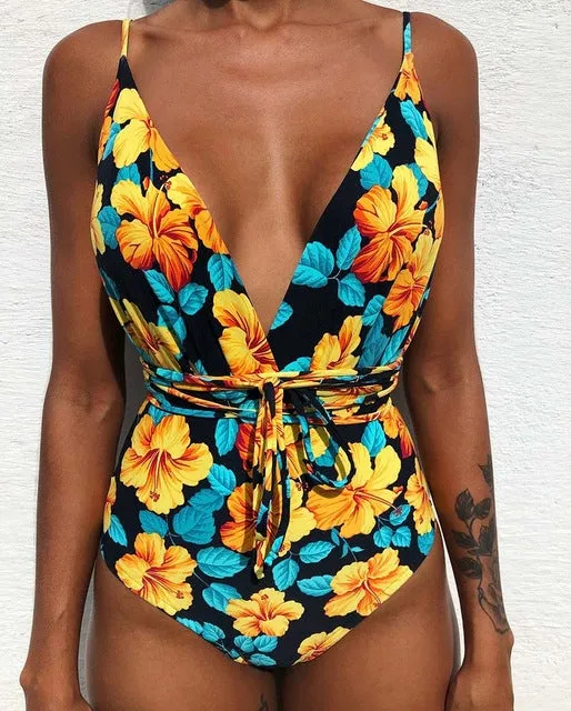 2019 Swimwear Women One Piece Backless Brazilian Monokini