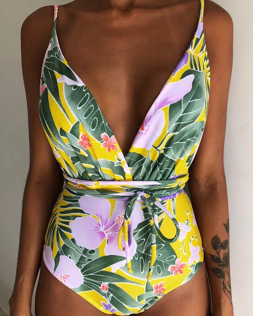 2019 Swimwear Women One Piece Backless Brazilian Monokini