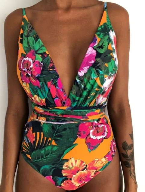 2019 Swimwear Women One Piece Backless Brazilian Monokini