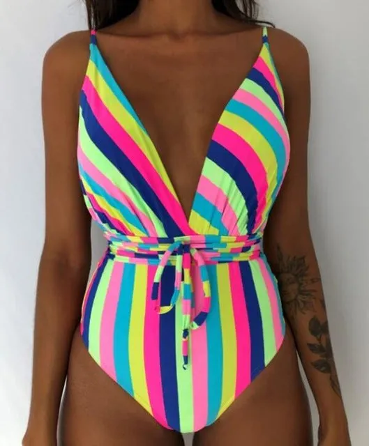 2019 Swimwear Women One Piece Backless Brazilian Monokini