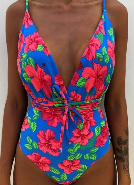 2019 Swimwear Women One Piece Backless Brazilian Monokini