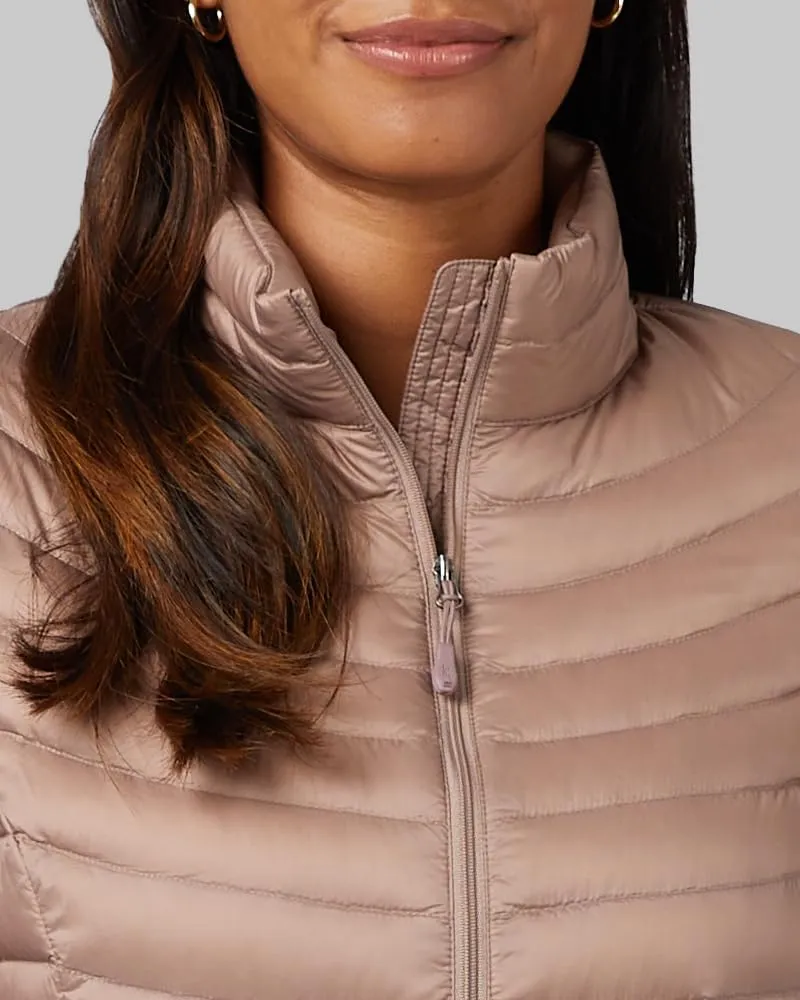 32 Degrees Heat Women's Ultra-Light Down Packable Jacket | Layering |Semi-Fitted | Zippered Pockets | Water Repellent