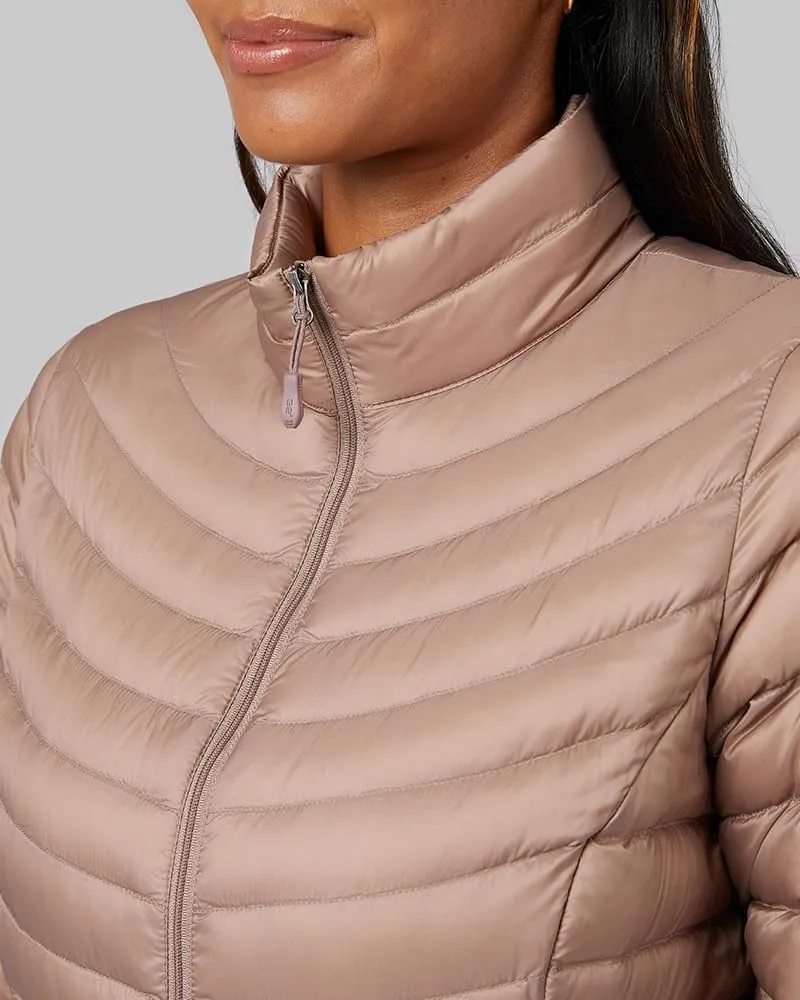 32 Degrees Heat Women's Ultra-Light Down Packable Jacket | Layering |Semi-Fitted | Zippered Pockets | Water Repellent