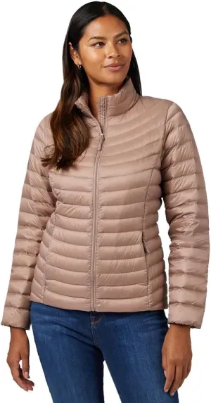 32 Degrees Heat Women's Ultra-Light Down Packable Jacket | Layering |Semi-Fitted | Zippered Pockets | Water Repellent