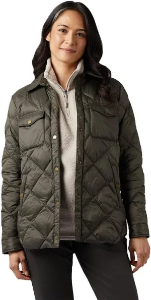 32 Degrees Women's Lightweight Recycled Poly-Fill Shirt Jacket | Quilted | Semi-Fitted | Snap Pockets