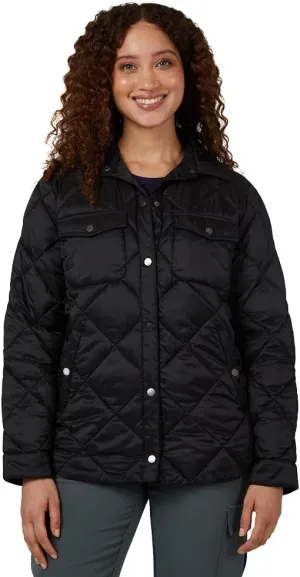 32 Degrees Women's Lightweight Recycled Poly-Fill Shirt Jacket | Quilted | Semi-Fitted | Snap Pockets