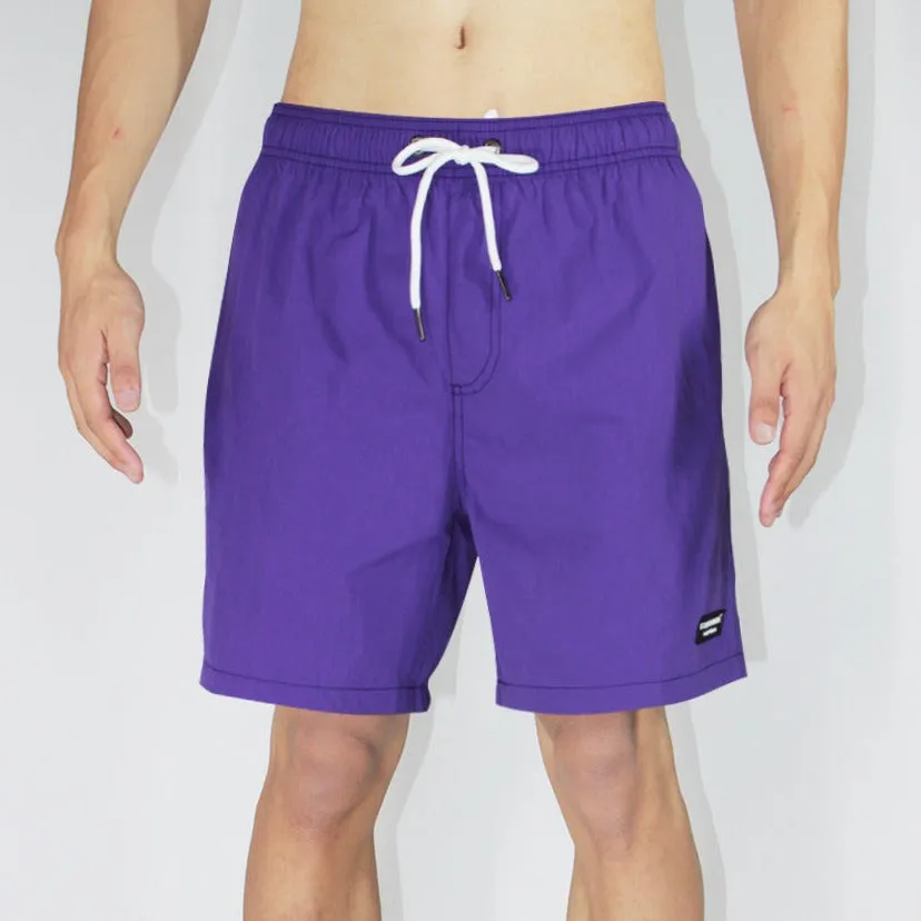 6" Nylon Solid Volley Swim Shorts - Havana(3 for 100$)