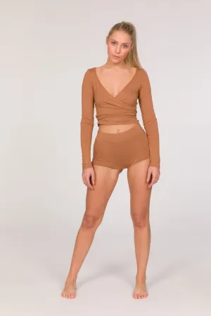 Adho Bamboo Mini Shorts - Bronze