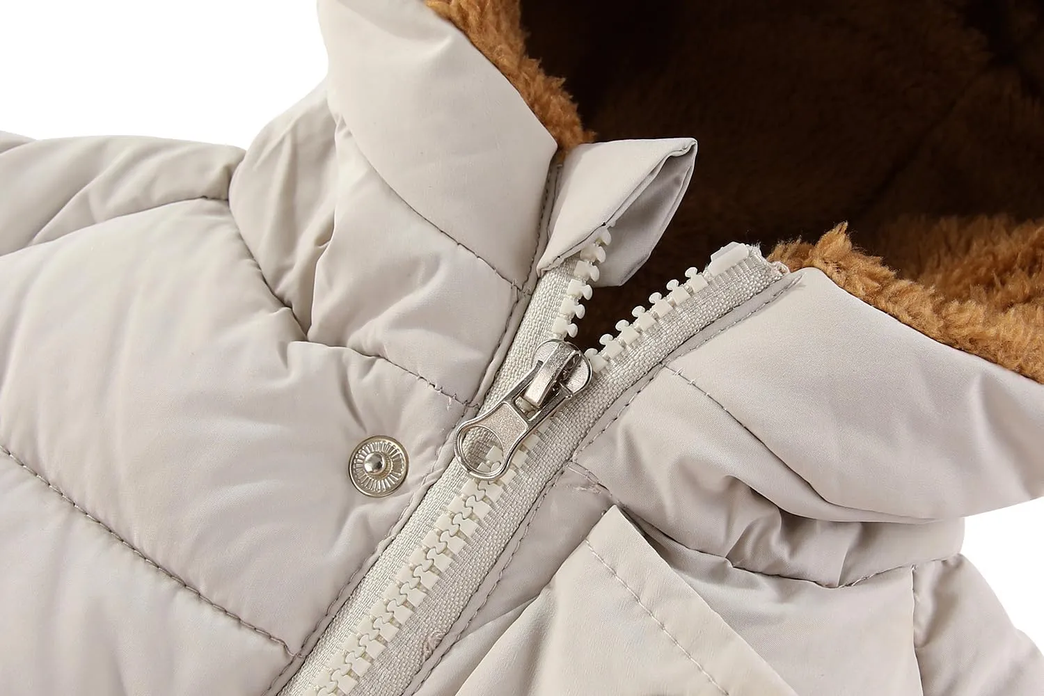 AIWUHE Toddler Winter Coat Boys Girls Down Jacket Hooded Fleece Warm Outwear 3D Ear Padded Puffer Jacket With Pockets 1-6Y