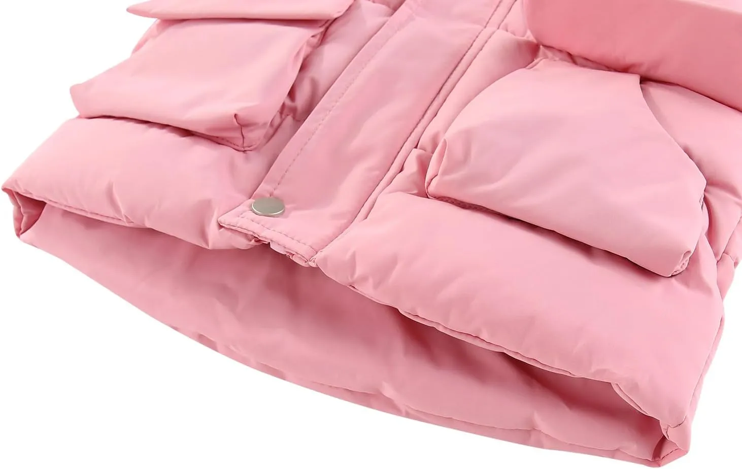 AIWUHE Toddler Winter Coat Boys Girls Down Jacket Hooded Fleece Warm Outwear 3D Ear Padded Puffer Jacket With Pockets 1-6Y