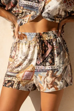 Alessia Black Abstract Shorts