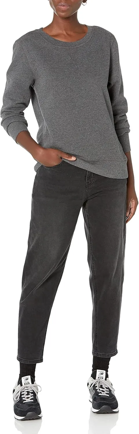 Amazon Essentials Women's Fleece Crewneck Sweatshirt (Available in Plus Size)