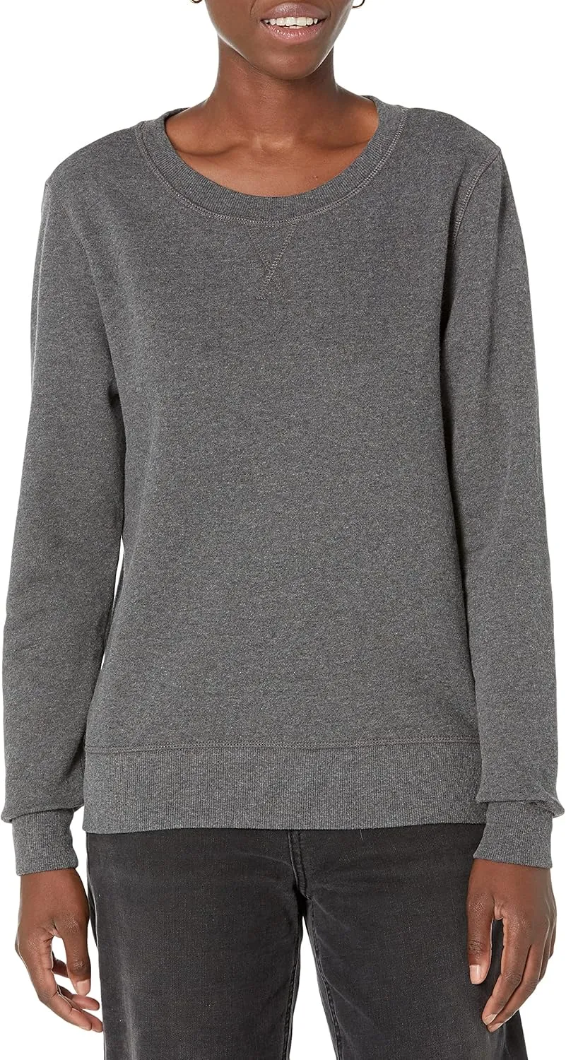 Amazon Essentials Women's Fleece Crewneck Sweatshirt (Available in Plus Size)