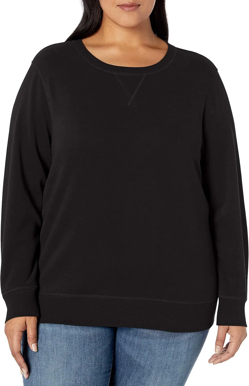 Amazon Essentials Women's Fleece Crewneck Sweatshirt (Available in Plus Size)