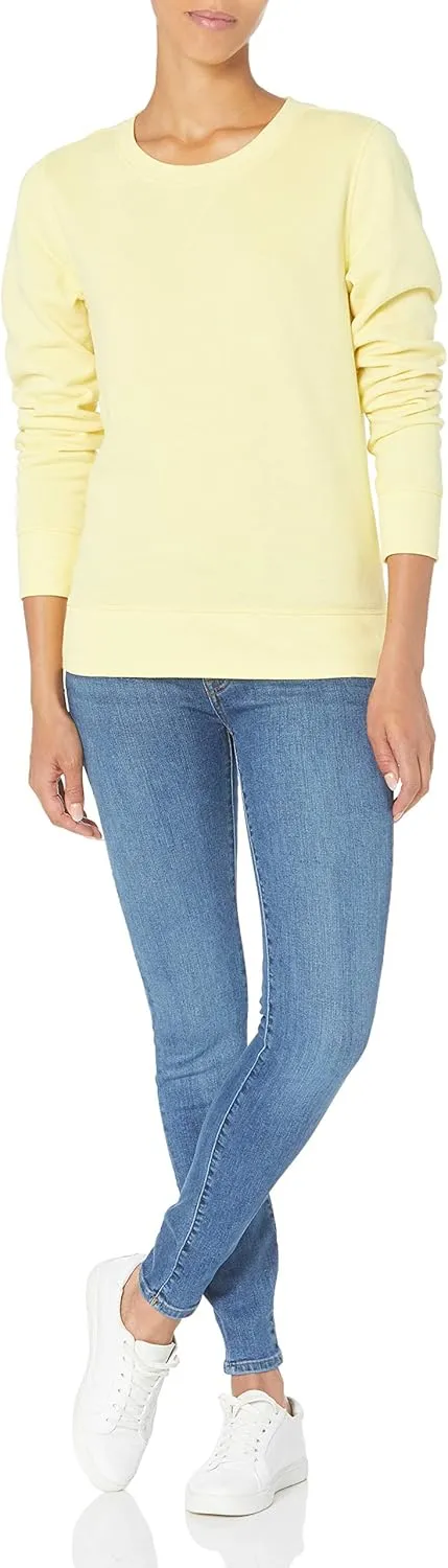 Amazon Essentials Women's Fleece Crewneck Sweatshirt (Available in Plus Size)