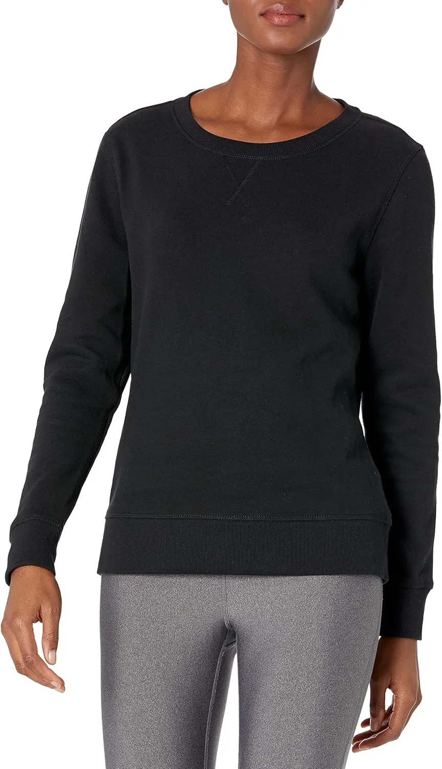 Amazon Essentials Women's Fleece Crewneck Sweatshirt (Available in Plus Size)
