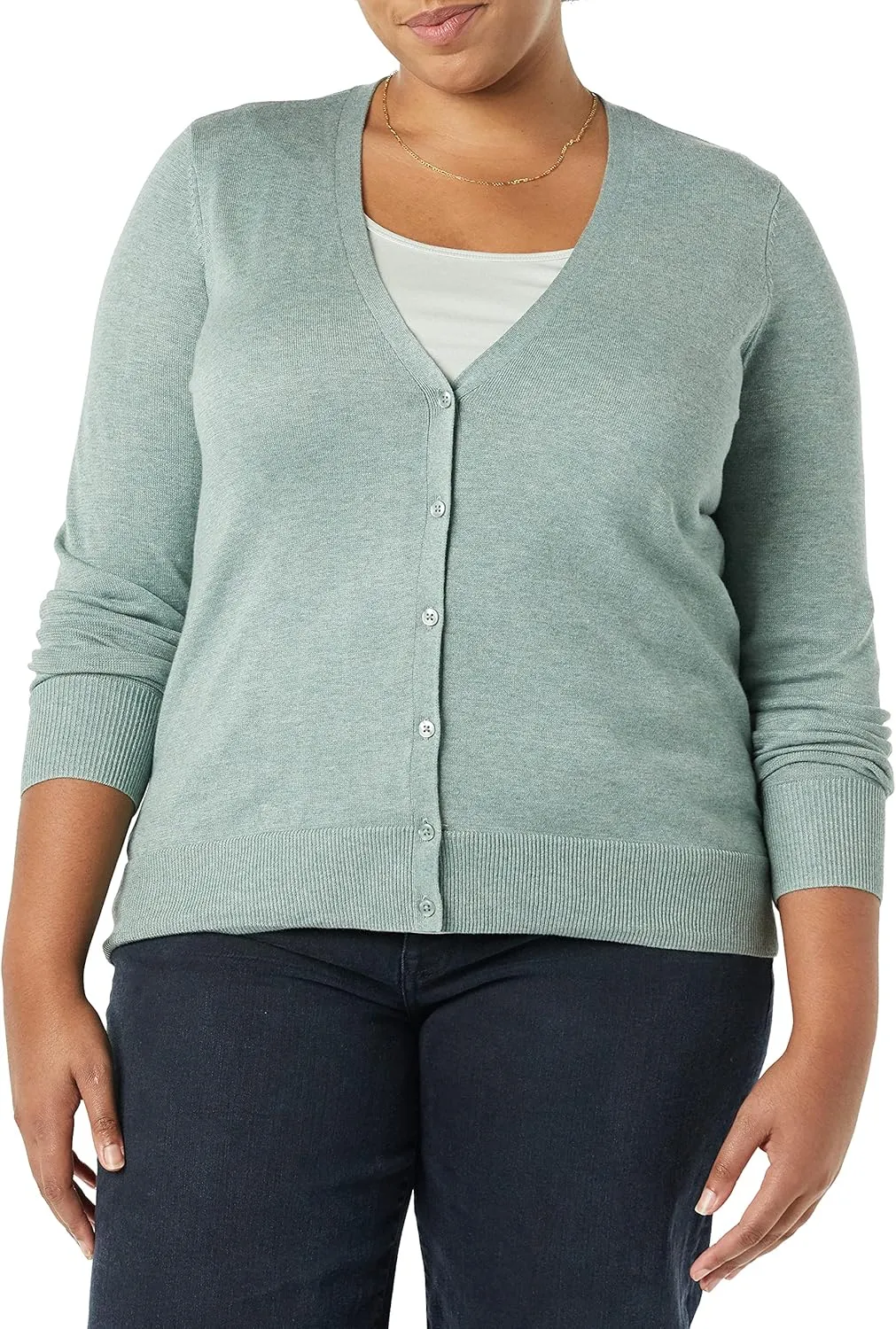 Amazon Essentials Women's Lightweight V-Neck Cardigan Sweater (Available in Plus Size)