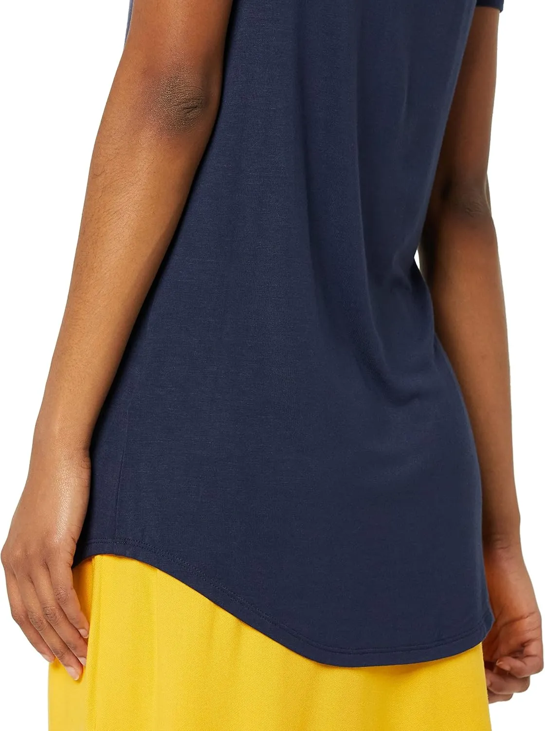 Amazon Essentials Women's Short-Sleeve Scoopneck Tunic, Pack of 2