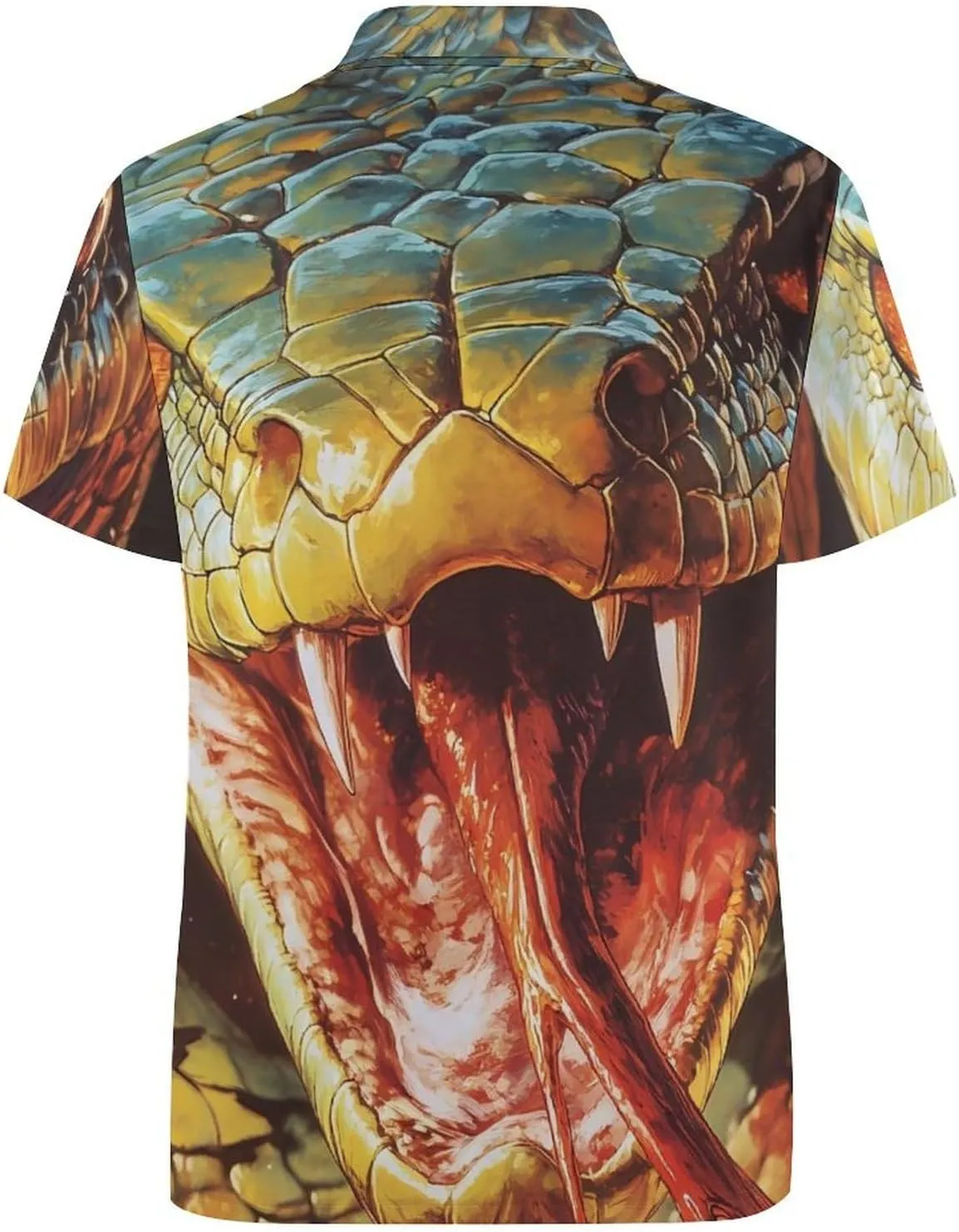 Angry Snake Slim Fit Men's Short Sleeve Polo Shirts Quick-Dry Breathable Golf T-Shirt Tops