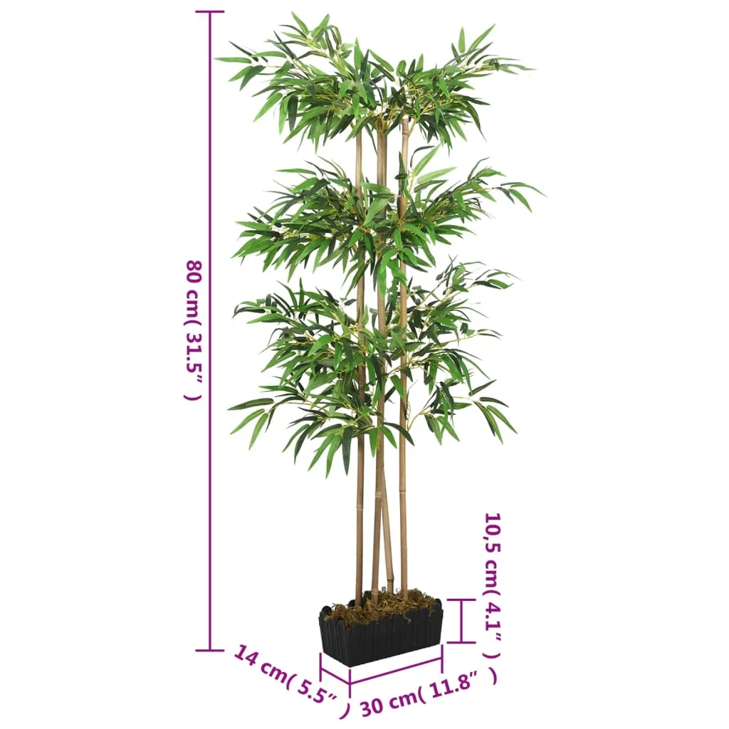 Artificial Bamboo Tree 380 Leaves 80 cm Green