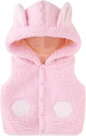 Baby Boys Girls Winter Vest Fleece Zip up Cute Soft Waistcoat Jackets
