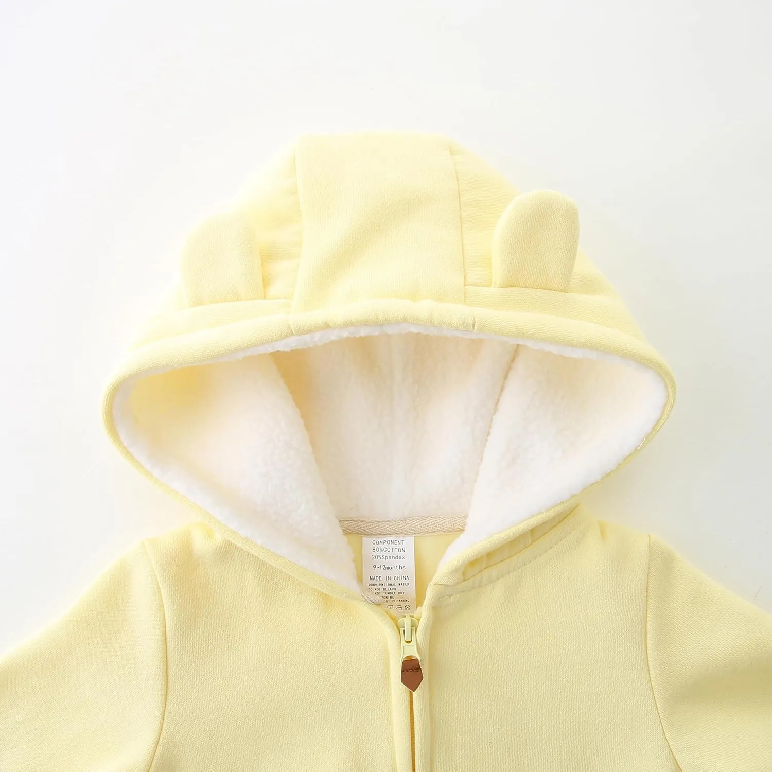 Baby Girls Boys Warm Adorable Hooded Zip Coat for Fall Spring Outerwear 3-24M Kids Jacket
