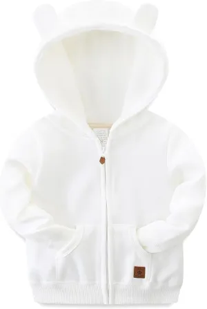 Baby Girls Boys Warm Adorable Hooded Zip Coat for Fall Spring Outerwear 3-24M Kids Jacket