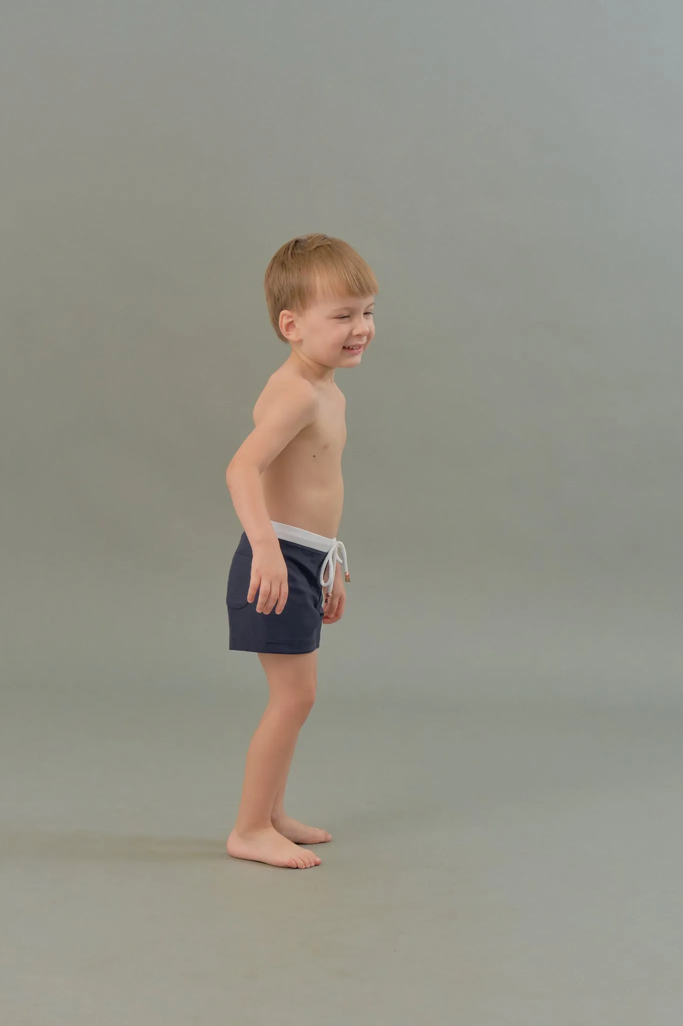 Baby Swim Trunks in Sapphire/Pearl