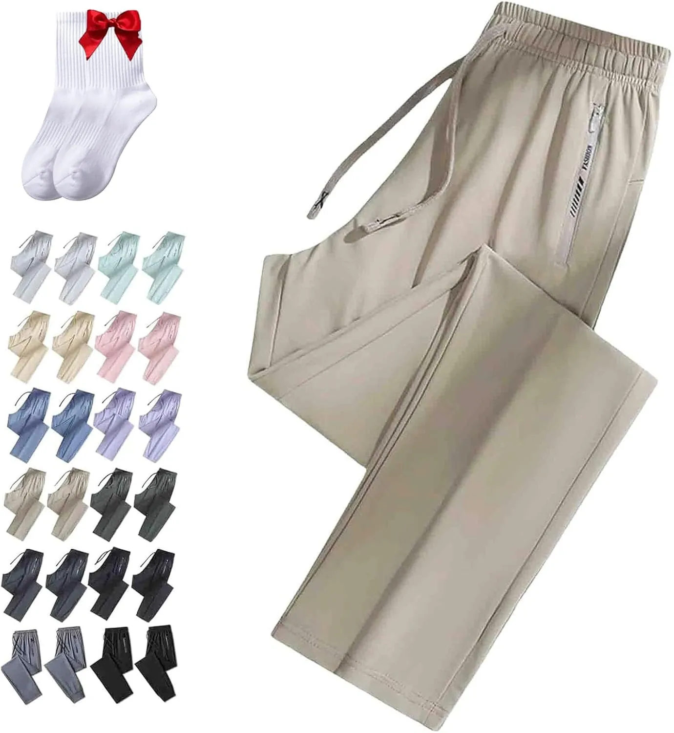 Beeswan Pants for Women, 2025 New Stretchactive - Women's Ultra Stretch Breathable Casual Pants, Quick Drying Fit