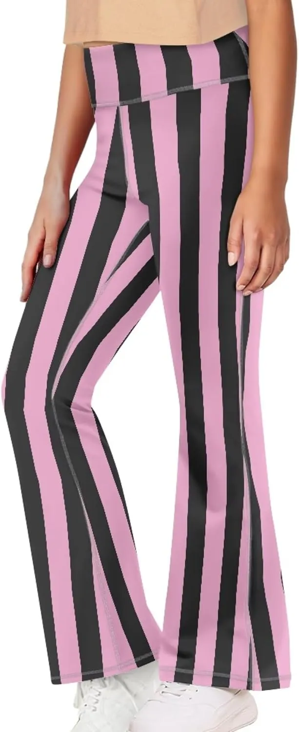 Bell Bottom Leggings for Girls Flare Yoga Pants Casual Summer Breathable Workout Oufit Kids High Waisted Legging