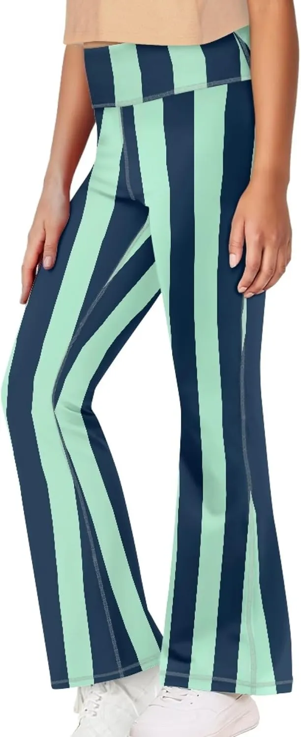 Bell Bottom Leggings for Girls Flare Yoga Pants Casual Summer Breathable Workout Oufit Kids High Waisted Legging