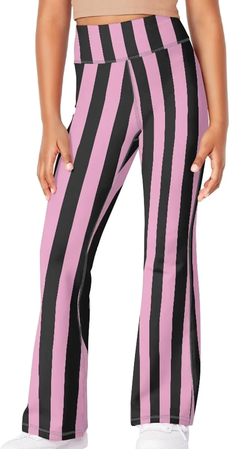 Bell Bottom Leggings for Girls Flare Yoga Pants Casual Summer Breathable Workout Oufit Kids High Waisted Legging
