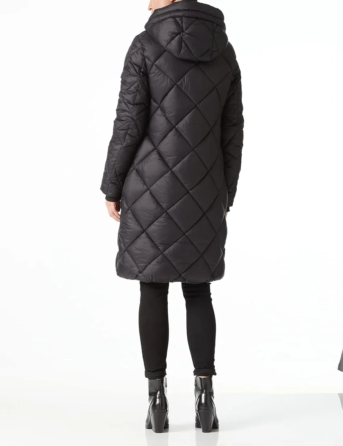 Bellivera Women Long Heavy Puffer Coat Diamond Quilted Thermal Thicken Winter Parka Windproof Jacket with Hood