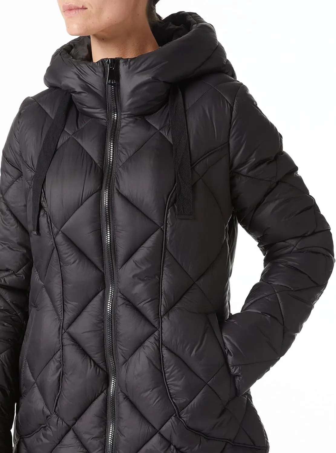 Bellivera Women Long Heavy Puffer Coat Diamond Quilted Thermal Thicken Winter Parka Windproof Jacket with Hood