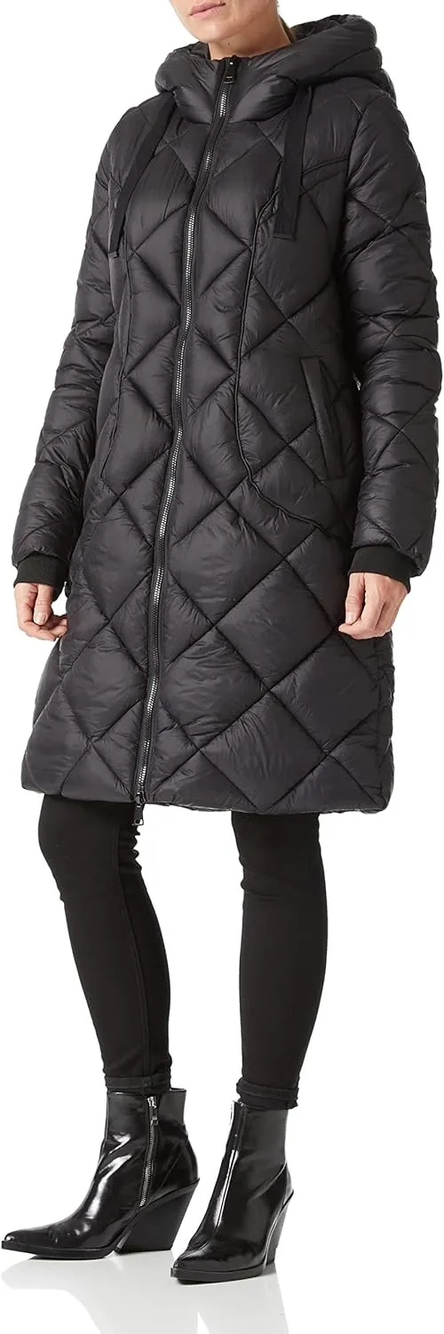 Bellivera Women Long Heavy Puffer Coat Diamond Quilted Thermal Thicken Winter Parka Windproof Jacket with Hood