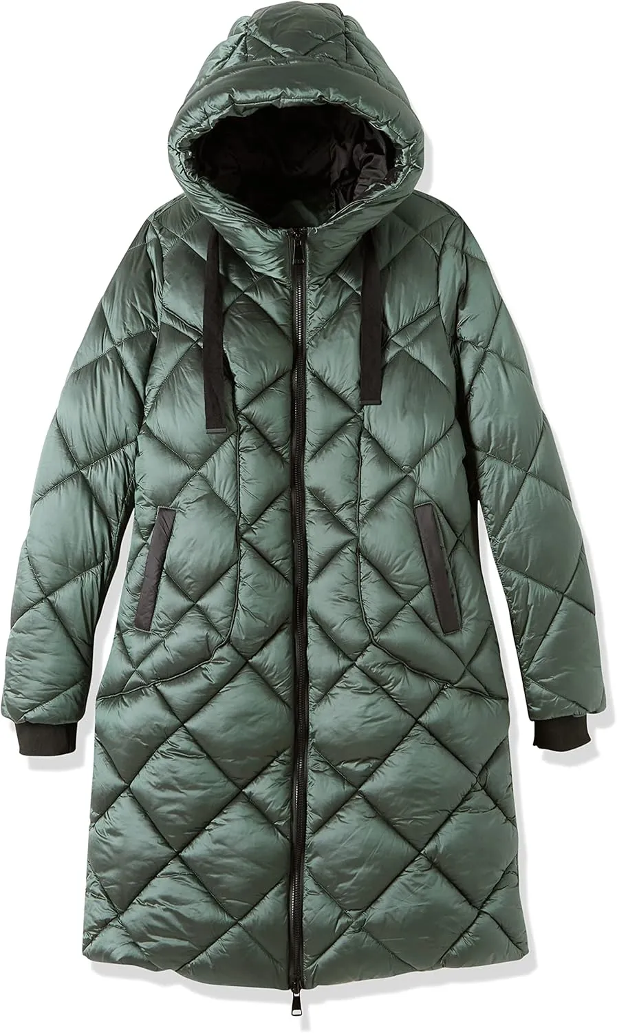Bellivera Women Long Heavy Puffer Coat Diamond Quilted Thermal Thicken Winter Parka Windproof Jacket with Hood