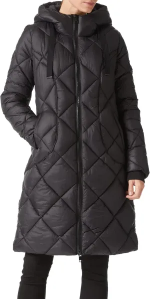 Bellivera Women Long Heavy Puffer Coat Diamond Quilted Thermal Thicken Winter Parka Windproof Jacket with Hood