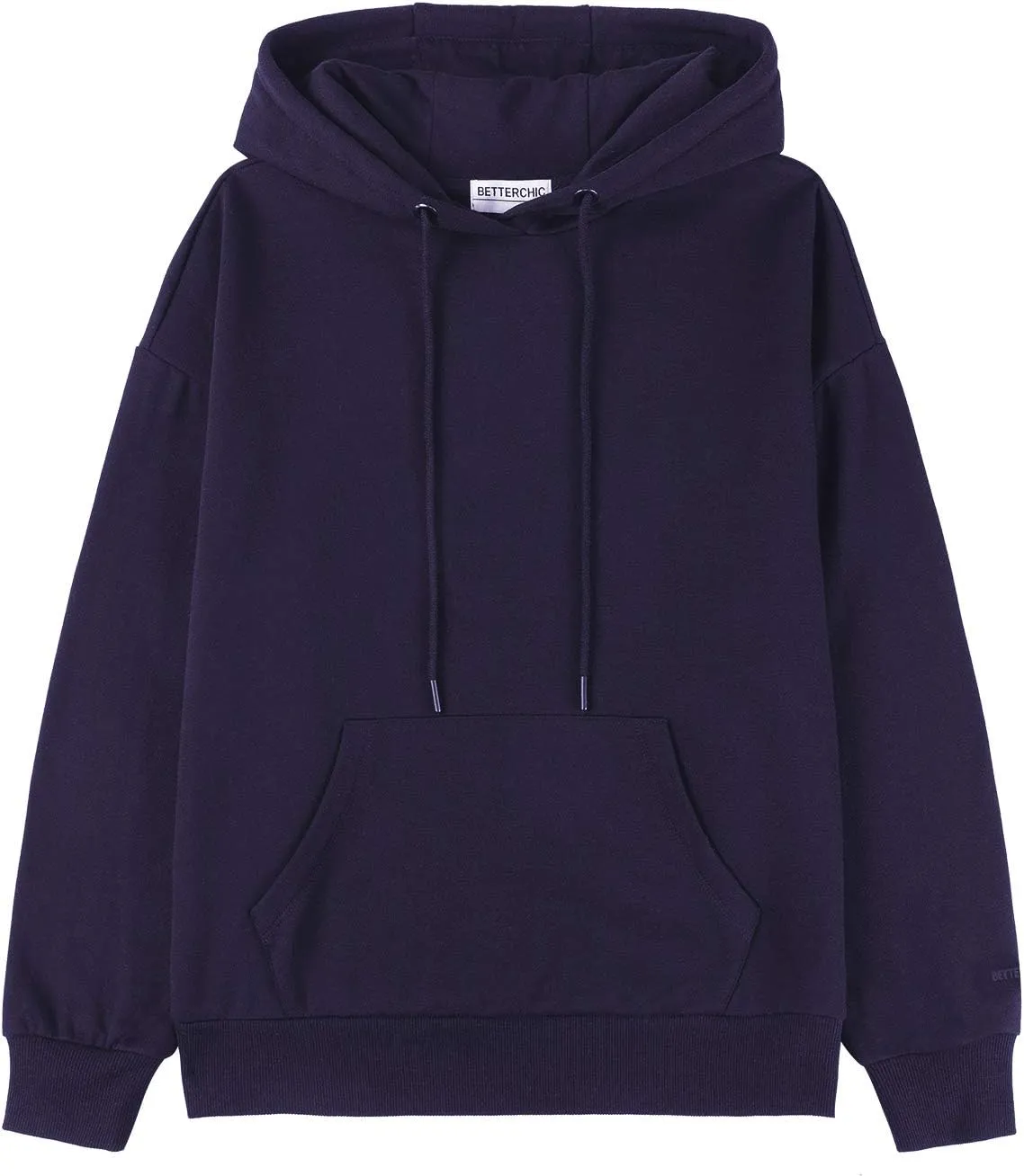 BETTERCHIC Women's Casual Hooded Sweatshirt Soft Brushed Fleece Pullover Hoodie Size S-2XL