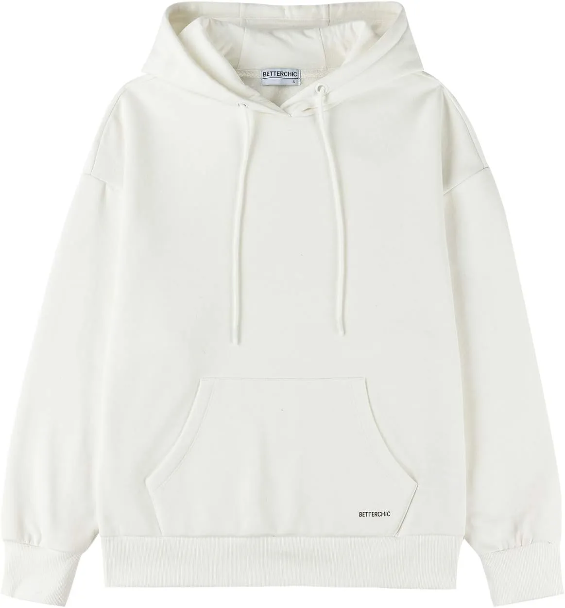 BETTERCHIC Women's Casual Hooded Sweatshirt Soft Brushed Fleece Pullover Hoodie Size S-2XL