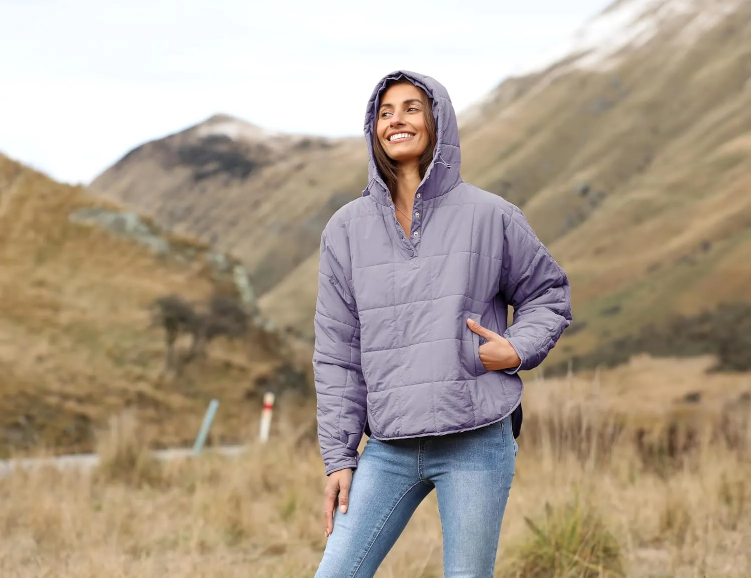 Bianstore Women's Oversized Puffer Jacket Lightweight Pullover Hoodies Winter Padded Coat Tops