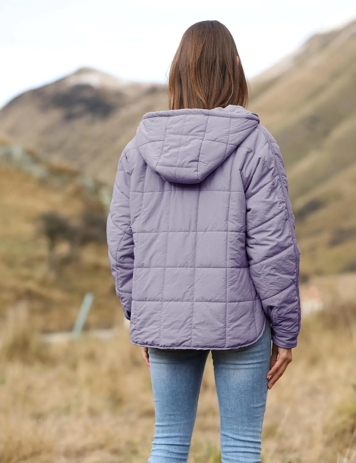 Bianstore Women's Oversized Puffer Jacket Lightweight Pullover Hoodies Winter Padded Coat Tops