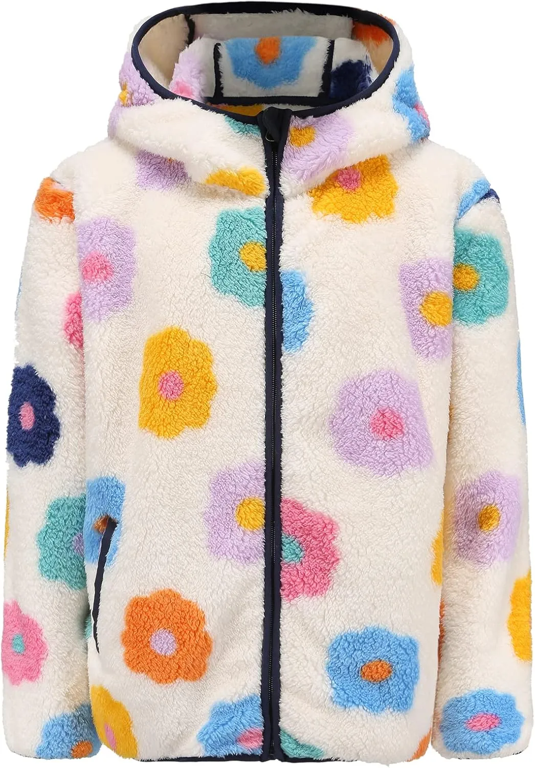 Boys Girls Soft Fleece Sherpa Full-zip Jacket