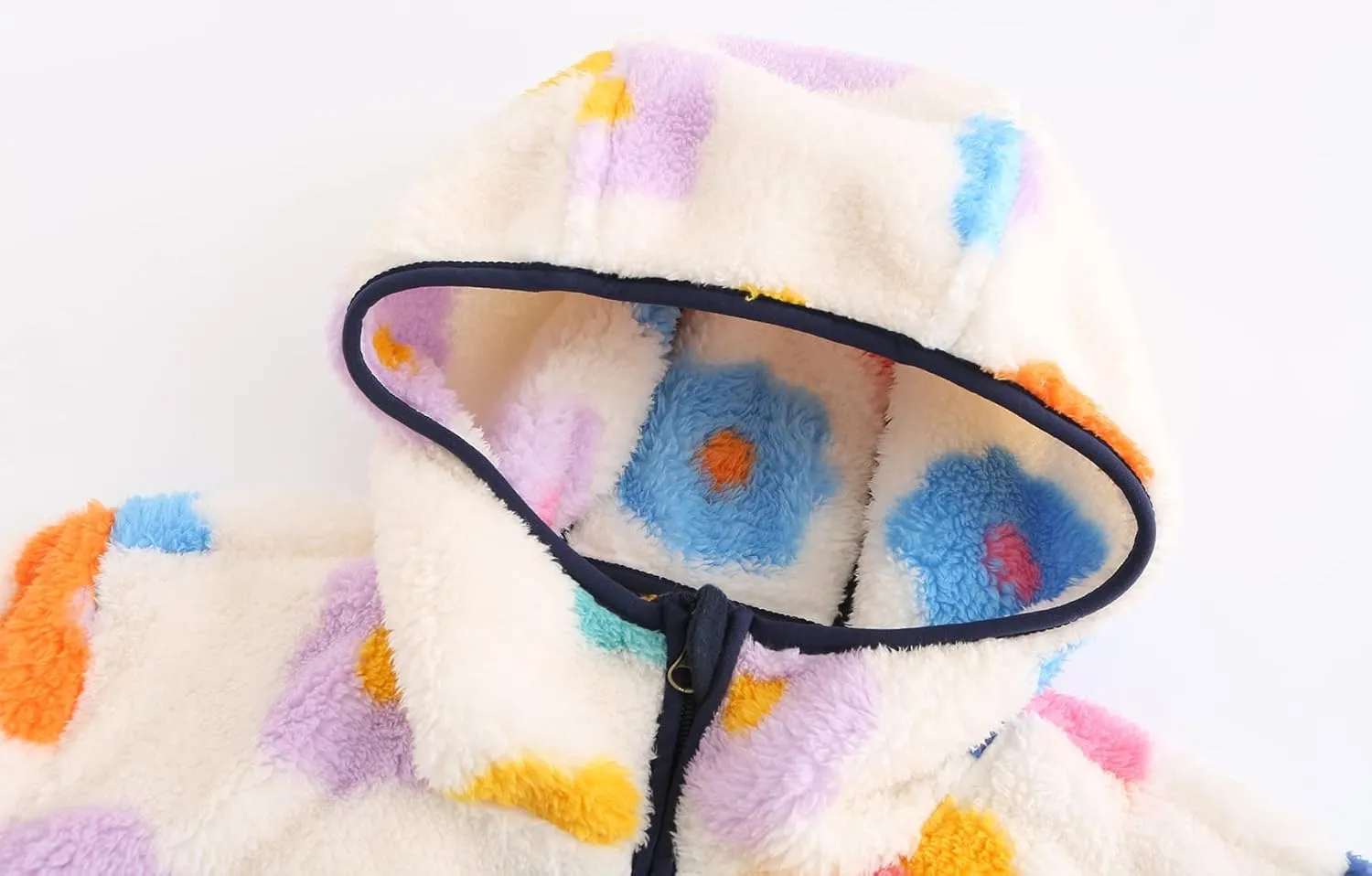 Boys Girls Soft Fleece Sherpa Full-zip Jacket