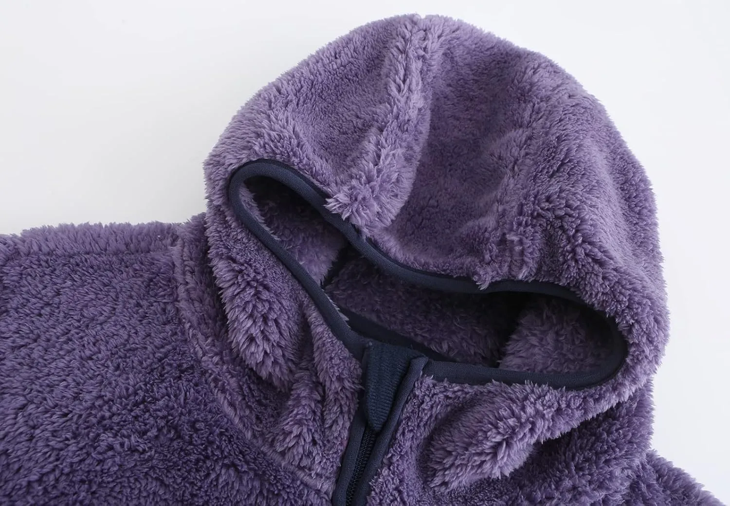 Boys Girls Soft Fleece Sherpa Full-zip Jacket